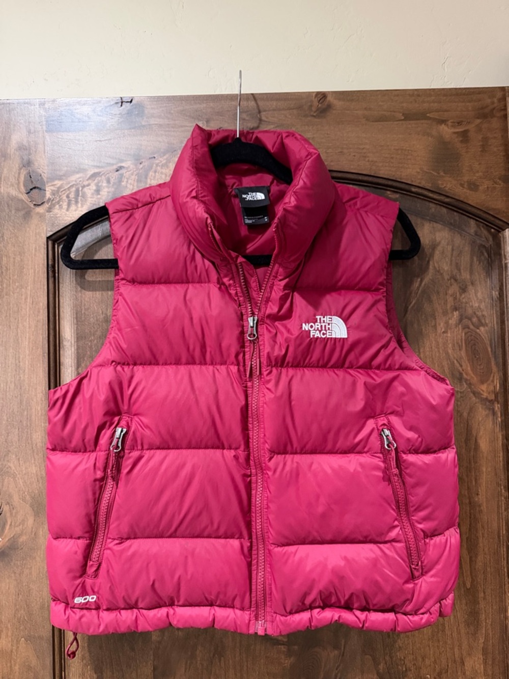 The North Face Hot Pink Quilted Down Vest